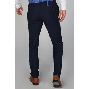 Mayfair- Men's Plain Navy Trouser-TruClothing