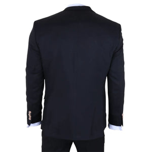 IM32 - Men's Black 3 Piece Tailored Fit Suit-TruClothing