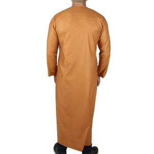 Men's Thobe Jubba String Tassel Emirati Omani Kaftan-TruClothing