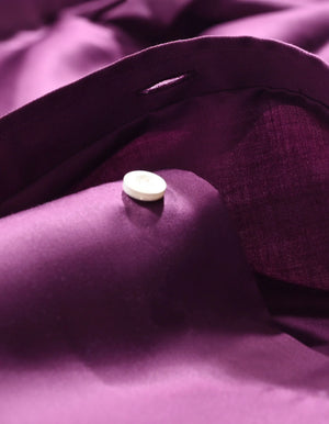 Camicia da uomo satin prugna elegante - Brian Oak - 6