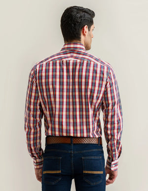 Homme Chemise à carreaux multicolores coton - Brian Oak - 6