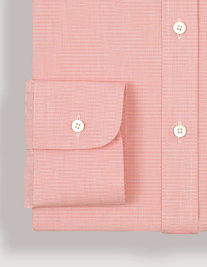 Chemise formelle à carreaux corail rose homme coton - Brian Oak - 6
