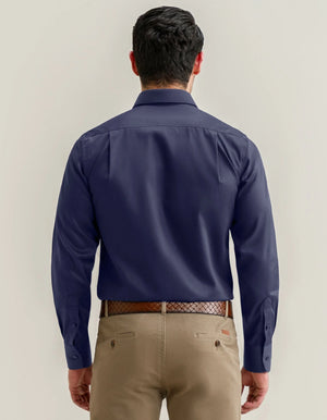 Marineblau Twill Hemd Herren - Brian Oak - 6