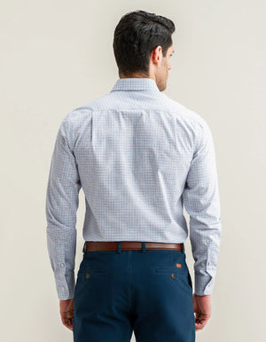 Hombre Camisa cuadros fácil cuidado marrón café - Brian Oak - 7