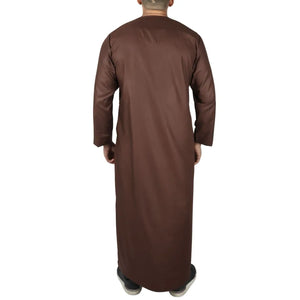 Men's Thobe Jubba String Tassel Emirati Omani Kaftan-TruClothing