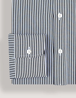 Chemise formelle rayée noir et blanc homme coton - Brian Oak - 6