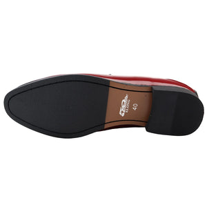 Men's Patent Tassel Slip On Loafers-TruClothing