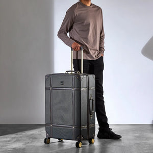 Vintage - Suitcase Hard-Shell 4 Spinner Wheels Travel Bag-TruClothing