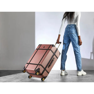 Vintage - Suitcase Hard-Shell 4 Spinner Wheels Travel Bag-TruClothing