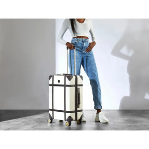 Vintage - Suitcase Hard-Shell 4 Spinner Wheels Travel Bag-TruClothing