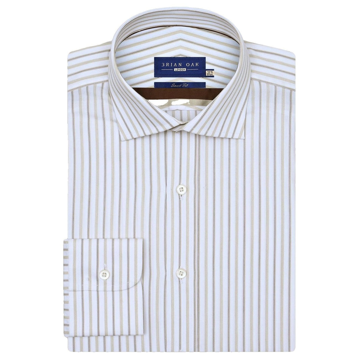 Chemise homme en sergé rayé Fawn - Brian Oak - 1