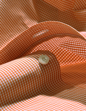 Men's Orange And White Checkered Shirt - Brian Oak - 7