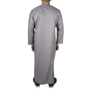 Men's Thobe Jubba String Tassel Emirati Omani Kaftan-TruClothing