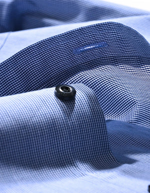 Camisa de Vestir Cuadros Azules Hombre Algodón - Brian Oak - 7