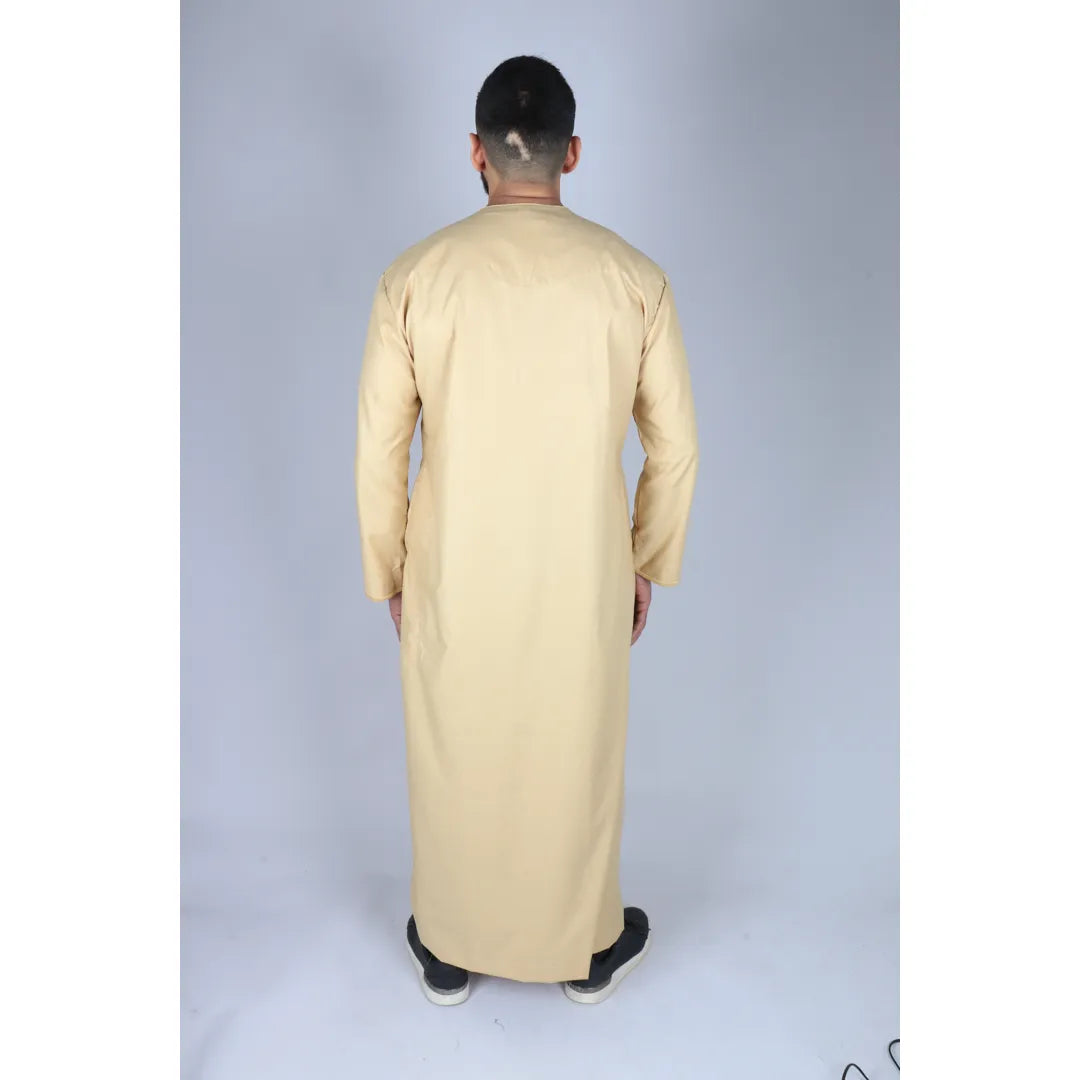 Vestimenta musulmana y arabe Jubba de algodón con borla para hombre