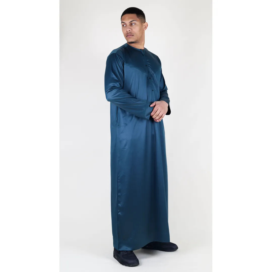 TT-002 - Men's Satin Emirati Thobe Islamic Clothing