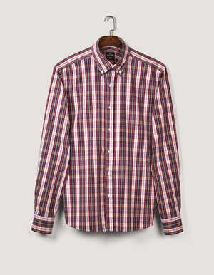 Homme Chemise à carreaux multicolores coton - Brian Oak - 7