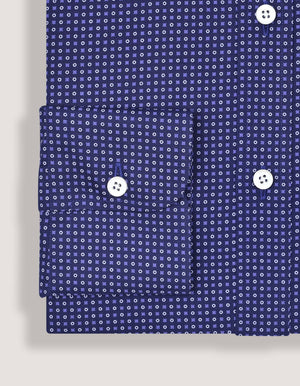Chemise motif bambou bleu égyptien homme - Brian Oak - 8