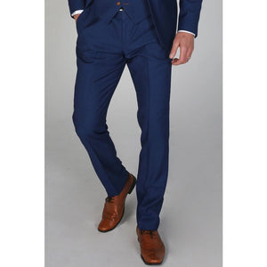Mayfair- Men's Plain Blue Trouser-TruClothing