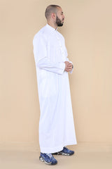 Men's Thobe Jubba Nehru Collar Islamic Clothing Muslim Kaftan Dress Robe