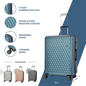 Allure - Suitcase Hard-Shell 4 Spinner Wheels Travel Bag-TruClothing