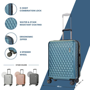 Allure - Suitcase Hard-Shell 4 Spinner Wheels Travel Bag-TruClothing