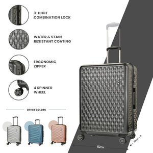 Allure - Suitcase Hard-Shell 4 Spinner Wheels Travel Bag-TruClothing