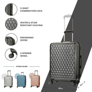 Allure - Suitcase Hard-Shell 4 Spinner Wheels Travel Bag-TruClothing