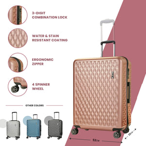Allure - Suitcase Hard-Shell 4 Spinner Wheels Travel Bag-TruClothing