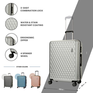 Allure - Suitcase Hard-Shell 4 Spinner Wheels Travel Bag-TruClothing