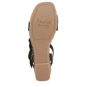 Ali – Schwarze Espadrille-Sandalen für Damen mit Keilabsatz und Riemchen