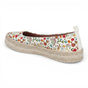 Benita - Women's Floral White Ballet Flats Ballerina Shoes - Blowfish Malibu - 9