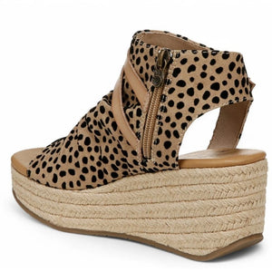 Lacey C Rope - Women's Brown Platform Wedge Sandals-TruClothing