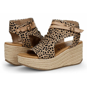 Lacey C Rope - Women's Brown Platform Wedge Sandals-TruClothing
