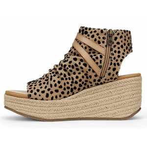 Lacey C Rope - Women's Brown Platform Wedge Sandals-TruClothing