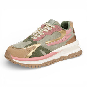 Leo - Women's Green Pink Retro Sneaker - Blowfish Malibu - 11