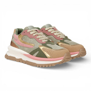Leo - Women's Green Pink Retro Sneaker - Blowfish Malibu - 3