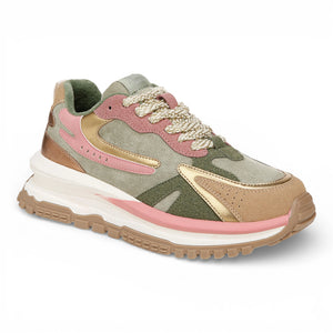 Leo - Women's Green Pink Retro Sneaker - Blowfish Malibu - 10