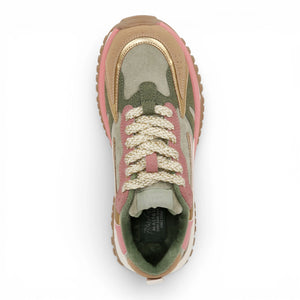 Leo - Women's Green Pink Retro Sneaker - Blowfish Malibu - 7