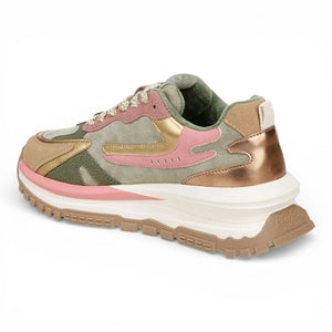 Leo - Women's Green Pink Retro Sneaker - Blowfish Malibu - 9