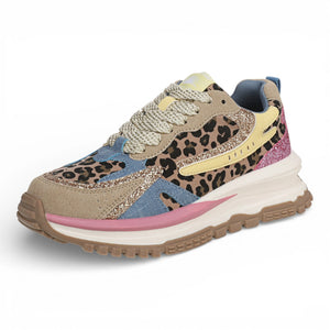 Leo - Women's Pink Yellow Retro Sneaker - Blowfish Malibu - 10