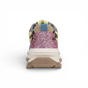 Leo - Women's Pink Yellow Retro Sneaker - Blowfish Malibu - 5
