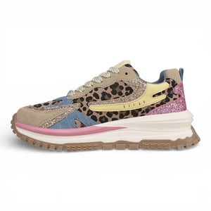 Leo - Women's Pink Yellow Retro Sneaker - Blowfish Malibu - 4