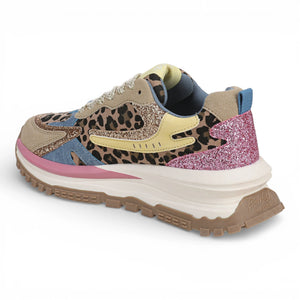 Leo - Women's Pink Yellow Retro Sneaker - Blowfish Malibu - 9