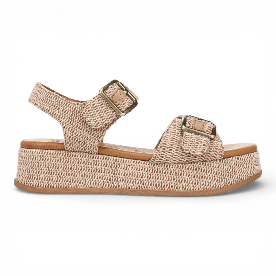 Magical- Women's Beige Faux Leather Platform Sandals