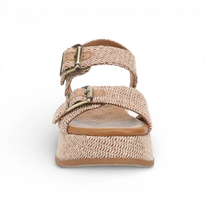 Magical- Women's Beige Faux Leather Platform Sandals