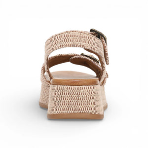 Magical- Women's Beige Faux Leather Platform Sandals