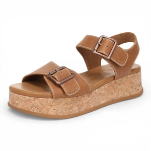 Magical - Sandalias plataforma de mujer Marrón claro piel sintética