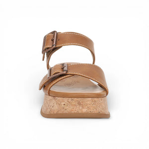 Magical - Sandalias plataforma de mujer Marrón claro piel sintética