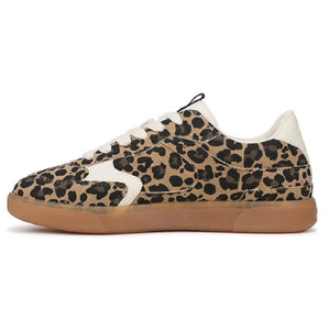 Tastic - Women's Leopard Brown Lace-Up Sneakers-TruClothing